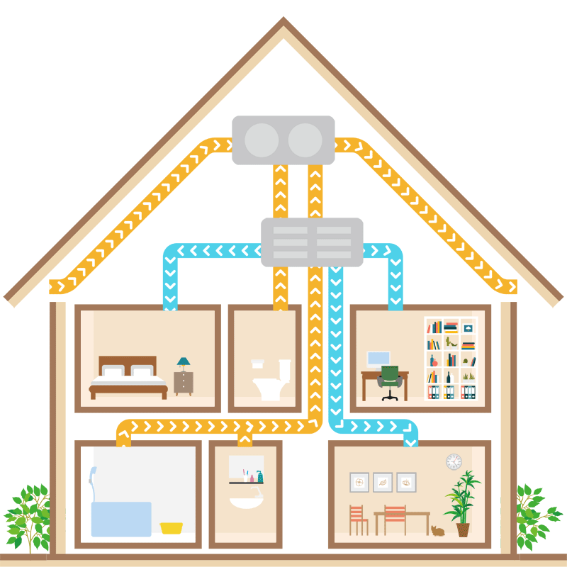 高気密・高断熱住宅のイメージ図