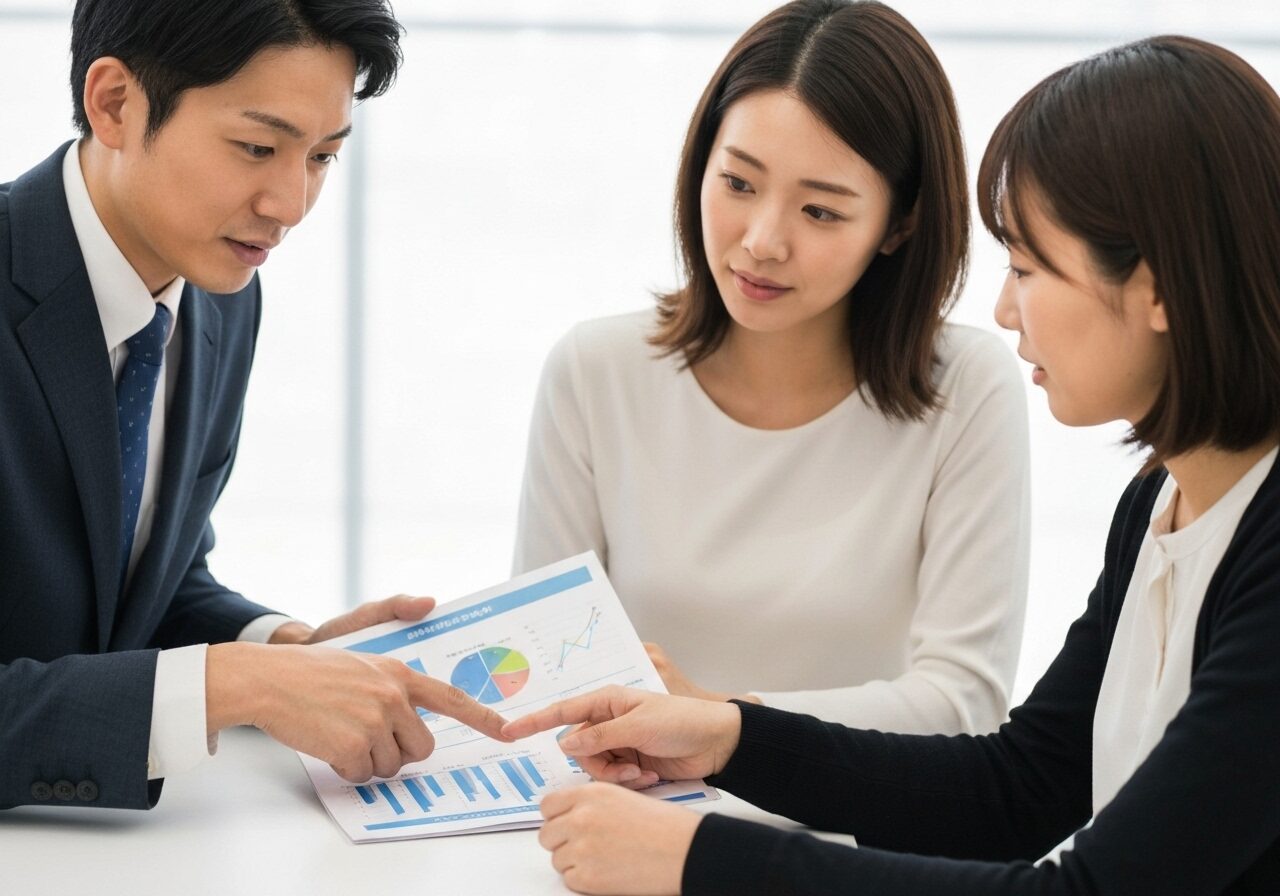 住宅ローン控除の複雑な制度について専門家から説明を受ける夫婦